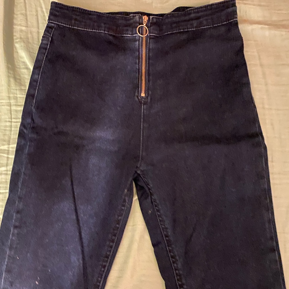 Front zip up pants